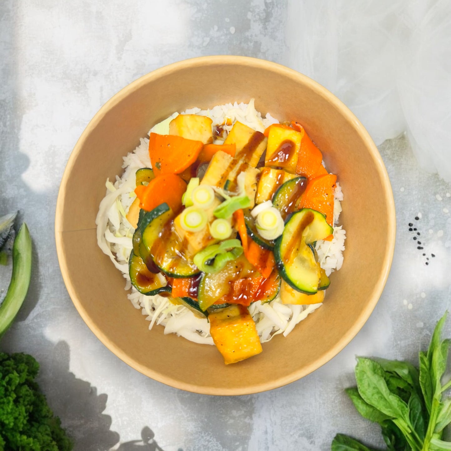 Sweet Soy Tofu Rice Bowl 32oz (Vegan)